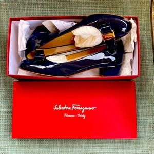 VARA 1    3 cm OXFORD BLUE SALVATORE FERRAGAMO SHOES
